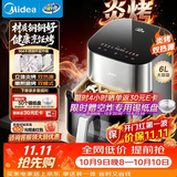 美的（Midea）空气炸锅京东自营2026年新款 家用可视多功能烘焙蒸烤一体机 不锈钢0涂层智能免翻面KZC6054PRO
