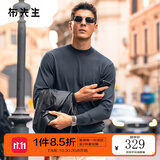 布先生佟大为明星同款秋冬可机洗毛T羊毛衫男士毛衣纯色针织打底衫 【小高领】矿石灰 XL /180