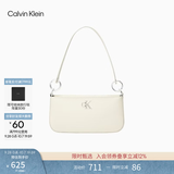 Calvin Klein女包优雅休闲通勤风ck金属字母拉链单肩包腋下包法棍包礼物 4F3458G-67U-牛奶白 OS