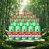红星二锅头白酒清香型 绿瓶大二纯粮食酒高度北京产地 口粮酒节日送礼 56度 500mL 12瓶 原箱
