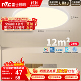 雷士（NVC）次日达阳台灯卧室灯吸顶灯书房现代简约防蚊虫led照明24瓦暖白光