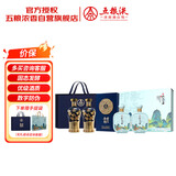 五粮液股份 金碧辉煌蓝韵金梅500ml*2瓶+孔府家儒雅礼盒 浓香型52度白酒