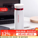 乐扣乐扣（LOCK&LOCK）不锈钢保温杯情侣学生水杯菲特旋转盖轻量杯450ml白红 LHC4131WR