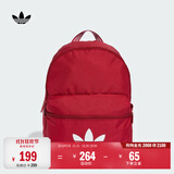 adidas休闲日常通勤运动双肩背包学生书包开学男女阿迪达斯三叶草   胜利红   NS(均码)