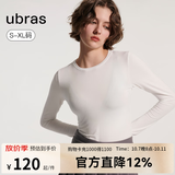 ubras【升级小奶皮】肌底衣修身圆领打底女士打底衫内搭亲肤显瘦上衣女 圆领-纯白色 M