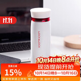 乐扣乐扣（LOCK&LOCK）不锈钢保温杯情侣学生水杯菲特旋转盖轻量杯450ml白红 LHC4131WR