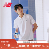 NEW BALANCEPOLO衫男款简约T恤百搭运动秋季短袖MT51519 白色  L