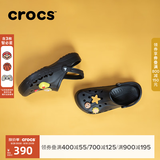 CROCS卡骆驰贝雅洞洞鞋轻便百搭男鞋一脚蹬洞洞鞋女拖鞋休闲鞋|10126 黑色-001(含智必星) 45 (290mm)