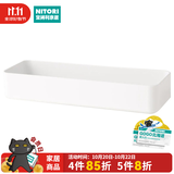 NITORI宜得利家居 日式简约塑料家用厨房用品收纳整理托盘白色WHNBRANC L