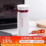 乐扣乐扣（LOCK&LOCK）不锈钢保温杯情侣学生水杯菲特旋转盖轻量杯450ml白红 LHC4131WR