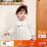 巴拉巴拉balaOne儿童t恤男女宝长袖上衣打底衫2025秋装弹力萌208325100201