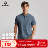 诺诗兰（NORTHLAND）【经典款】春夏户外男式速干短袖T恤吸湿排汗翻领Polo衫 雨灰色-男 180
