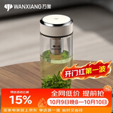 万象（WANXIANG）单层玻璃杯乳白色490ml便携家用水杯U270男女生弧形情侣泡茶杯