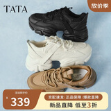 他她泡泡奶油白色老爹鞋女增高休闲鞋厚底 黑色（常规款） 38
