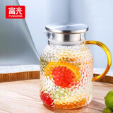 富光耐热玻璃凉水壶大容量家用果汁杯花茶杯茶壶冷水壶锤纹壶1200ML
