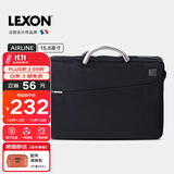 乐上（LEXON）手提包男15.6英寸笔记本包电脑包公事包时尚休闲公文包蓝黑色
