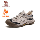 骆驼（CAMEL）踏山男士户外登山复古皮面加绒休闲徒步鞋 G14A342696R 埃尔沙 42