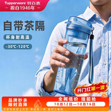 特百惠（Tupperware）晶彩MAX塑料杯600ml 男女士学生运动水杯子大容量泡茶杯 冰水蓝
