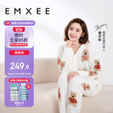 嫚熙（EMXEE）唐艺昕同款孕妇睡衣秋冬产后加厚月子服半边绒哺乳孕期家居服