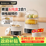 志高（CHIGO）煮蛋器 电炖盅隔水炖电炖锅 蒸蛋器小型1-2人自动断电2026款 智能预约家用多功能早餐机ZNZDQ003