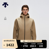 迪桑特（DESCENTE）TRAINING系列综训男士防泼水抓绒保暖梭织运动外套秋冬新品夹克 BR-棕色 M (170/92A)