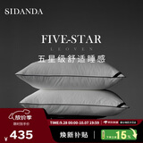 SIDANDA枕芯 95%白鹅绒枕头五星级酒店羽绒枕100支全棉羽绒高枕48*74cm