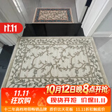 致尚美学欧美式加厚加密地垫 入户门垫脚垫厨房长条垫 卫生间吸水防滑垫 棉麻底-加厚高密【驼色】 60cm*90cm