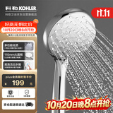 科勒（KOHLER）晨雨【三功能】流线型手持花洒单喷头莲蓬头R72421T-CP银色