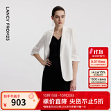 朗姿25【Basic衣橱】律师系列气质职业通勤时尚百搭西装西服上衣 白色2 L