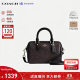 蔻驰（COACH）【品牌直供】新款女包ROWAN迷你波士顿斜挎包黑CW329生日礼物