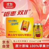 陇上花牛100%花牛苹果汁 百分百纯果汁 儿童饮料 礼盒250ml*12罐 礼品