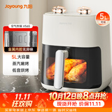 九阳（Joyoung）空气炸锅家用5L大容量不用翻面可视大视窗低音烘烤免翻面蒸汽嫩烤蒸烤一体机KL50-V565
