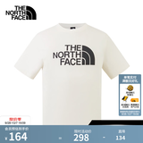 北面（The North Face）【经典款】短袖T恤男宽松棉质半袖户外休闲舒适透气春夏上新款 米白色 L /175