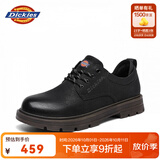 Dickies男士休闲鞋工装商务皮鞋男休闲复古英伦工装鞋 黑色  39 