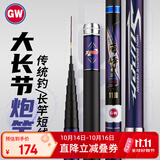 光威（GW）鱼竿手竿8米丽峰本流炮竿28调大长节传统钓长竿钓鱼竿超轻超硬