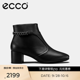 爱步（ECCO）【明星同款】靴子女 冬季保暖切尔西女靴粗跟皮靴 型塑290933 HL 黑色29093301001 36