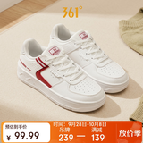 361°运动女鞋秋季复古厚底增高耐磨小白鞋休闲板鞋682116601F-11