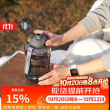 乐扣乐扣（LOCK&LOCK）小水库大容量塑料运动水杯户外冷水壶刻度把手男女杯子1.6L灰色