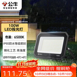 公牛（BULL）LED投光灯户外庭院工厂园林灯露营灯 IP65防水等级100W-6500K白光