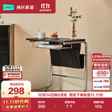 林氏家居复古风移动床边书桌家用小户型电脑桌【黑木纹色】BG056移动桌