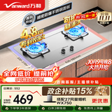 万和【蓝莲花B9B50】4.8kW液化气不锈钢猛火63%热效率家电嵌入式家用煤气双炉具台燃气灶