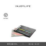 INJOYLIFE男士小钱包短款2022新款真皮钱夹驾驶证皮夹创意学生 黑色