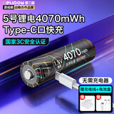德力普（Delipow）USB充电电池 5号锂电池4070mWh大容量1.5v恒压配Type-C快充线 适用电子锁/鼠标/游戏手柄黑悟空
