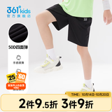 361°童装女童短裤儿童运动裤夏季新款速干裤小童五分裤男童裤子 【梭织】经典黑1702 170