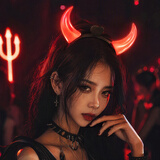 新新精艺 万圣节装饰头饰恶魔装扮发箍化妆舞会cosplay派对道具场景布置