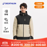 迪卡侬【门店自提】上衣户外加绒加厚棉服男女防风防水棉袄NH500 男款-米黄色NH500 L