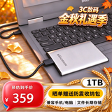 黑甲虫 (KINGIDISK) 1TB USB3.0 移动硬盘 SLIM系列 2.5英寸 珍珠银 9.5mm金属纤薄 抗震抗压 SLIM100