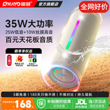 雷登X10MAX蓝牙音箱音响 二分频35W大音量高音质立体声2026新款户外小型便携自行车骑行防水超重低音炮 二分频【双独立高低音】四核35W一键超重低音-灰 防尘防水+超长续航【今/明日达】8仓速发