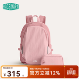 BAGSMART双肩包轻行背包男女轻便出游通勤大容量出差学生书包电脑包旅行包 粉色（可容纳16英寸笔记本）