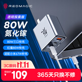 努比亚红魔80W氘锋氮化镓充电器套装快充头适用红魔11Pro/电竞平板3Pro苹果18/17Pro华为小米笔记本配100W线